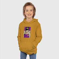 Толстовка детская хлопковая Джотаро, цвет: горчичный — фото 2
