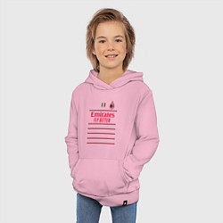 Толстовка детская хлопковая Златан Ибрагимович ФК Милан форма 2223 гостевая, цвет: светло-розовый — фото 2