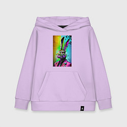Толстовка детская хлопковая Модный заяц в розовом прикиде, цвет: лаванда