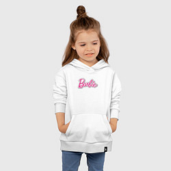 Толстовка детская хлопковая Barbie title, цвет: белый — фото 2