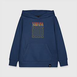 Толстовка детская хлопковая Nirvana лого, цвет: тёмно-синий