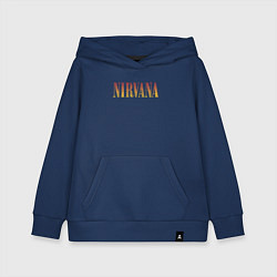 Толстовка детская хлопковая Nirvana logo, цвет: тёмно-синий