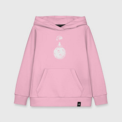Толстовка детская хлопковая Moon spaceman, цвет: светло-розовый