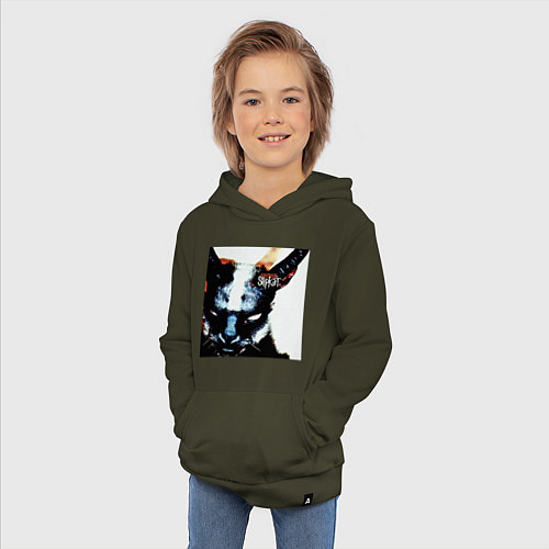 Детская толстовка-худи Slipkat Meowa / Хаки – фото 3