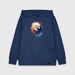 Толстовка детская хлопковая Граффити с орлом, цвет: тёмно-синий