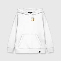 Толстовка детская хлопковая Ленивиц за ноутом, цвет: белый