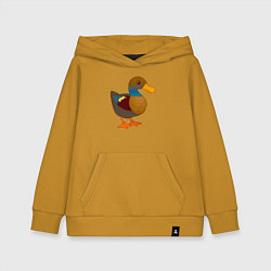 Толстовка детская хлопковая Славная уточка, цвет: горчичный