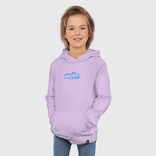 Детская толстовка-худи CS2 blue logo / Лаванда – фото 3