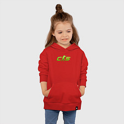 Толстовка детская хлопковая CS2 green logo, цвет: красный — фото 2