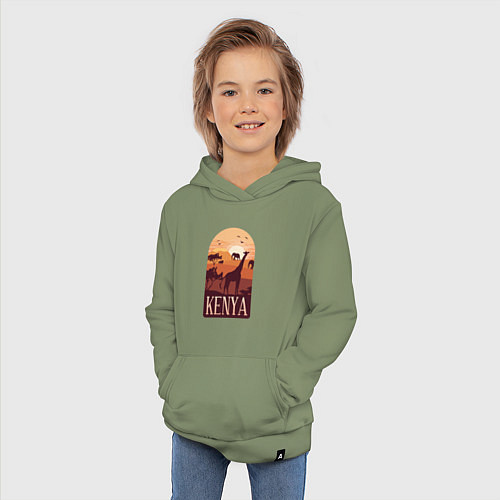 Детская толстовка-худи Kenya / Авокадо – фото 3