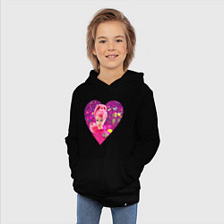 Толстовка детская хлопковая Барби сердечко, цвет: черный — фото 2