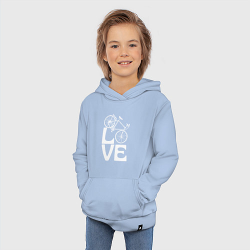 Детская толстовка-худи Любовь велосипедиста / Мягкое небо – фото 3