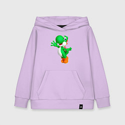 Толстовка детская хлопковая Йоши приветствует, цвет: лаванда