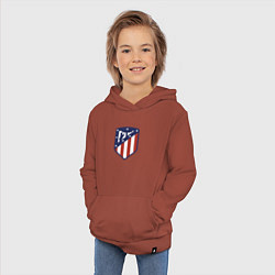 Толстовка детская хлопковая Atletico Madrid FC, цвет: кирпичный — фото 2
