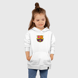 Толстовка детская хлопковая Barcelona fc sport, цвет: белый — фото 2