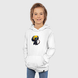 Толстовка детская хлопковая Cat dragon, цвет: белый — фото 2