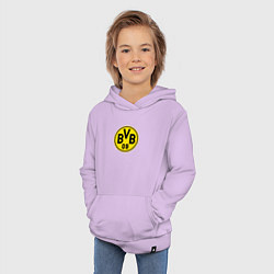 Толстовка детская хлопковая Borussia fc sport, цвет: лаванда — фото 2