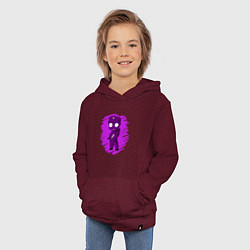 Толстовка детская хлопковая Фиолетовый человек, цвет: меланж-бордовый — фото 2