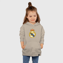 Толстовка детская хлопковая Real madrid fc sport, цвет: миндальный — фото 2