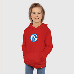 Толстовка детская хлопковая Schalke 04 fc club, цвет: красный — фото 2