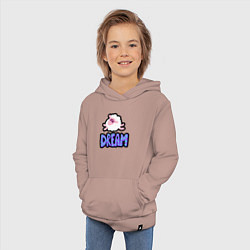 Толстовка детская хлопковая Мечта овечки, цвет: пыльно-розовый — фото 2