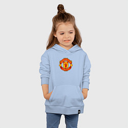 Толстовка детская хлопковая Манчестер Юнайтед фк спорт, цвет: мягкое небо — фото 2