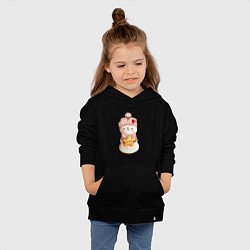 Толстовка детская хлопковая Милый снеговик, цвет: черный — фото 2