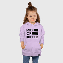 Толстовка детская хлопковая Mid or feed, цвет: лаванда — фото 2
