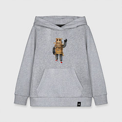 Толстовка детская хлопковая Roblox робот машет, цвет: меланж