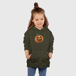 Толстовка детская хлопковая Pumpkin Halloween, цвет: хаки — фото 2