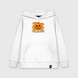 Толстовка детская хлопковая Orange holiday halloween, цвет: белый