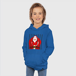 Толстовка детская хлопковая Дед Мороз за решёткой, цвет: синий — фото 2