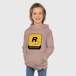 Толстовка детская хлопковая Rockstar, цвет: пыльно-розовый — фото 2