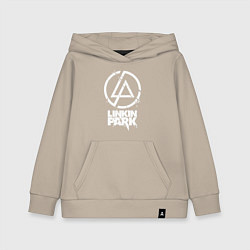 Толстовка детская хлопковая Linkin Park - white, цвет: миндальный