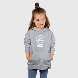 Толстовка детская хлопковая Linkin Park - white, цвет: меланж — фото 2