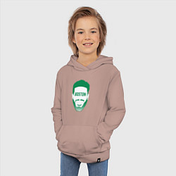 Толстовка детская хлопковая Boston Tatum, цвет: пыльно-розовый — фото 2