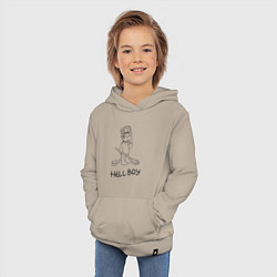 Толстовка детская хлопковая Bart hellboy Lill Peep, цвет: миндальный — фото 2
