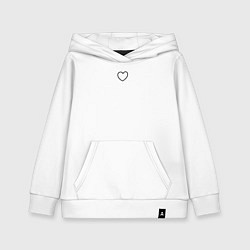Толстовка детская хлопковая Твое сердечко, цвет: белый