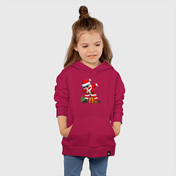 Толстовка детская хлопковая Санта дэб, цвет: маджента — фото 2