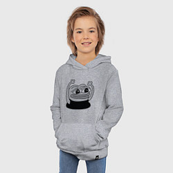 Толстовка детская хлопковая Лягушонок радуется, цвет: меланж — фото 2