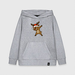 Толстовка детская хлопковая Dabbing deer, цвет: меланж