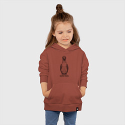 Толстовка детская хлопковая Олуша анфас, цвет: кирпичный — фото 2
