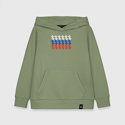 Толстовка детская хлопковая Оружие ниндзя выкрашенное в триколор, цвет: авокадо