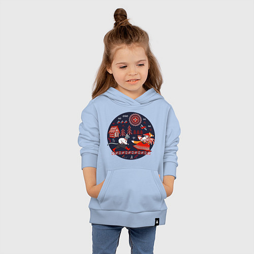 Детская толстовка-худи Кот и лиса из сказки / Мягкое небо – фото 4