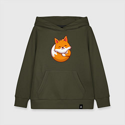 Толстовка детская хлопковая Orange fox, цвет: хаки