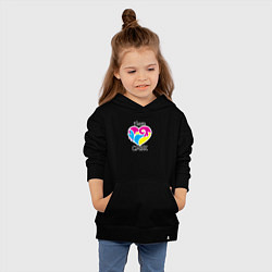 Толстовка детская хлопковая I love cmyk, цвет: черный — фото 2