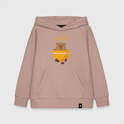 Детская толстовка-худи Кофе и капибара