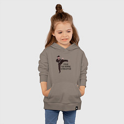Толстовка детская хлопковая Я как Чак Норрис, я очень крутой, цвет: утренний латте — фото 2