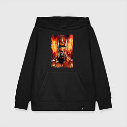 Толстовка детская хлопковая Майк Тайсон огненный боксер, цвет: черный