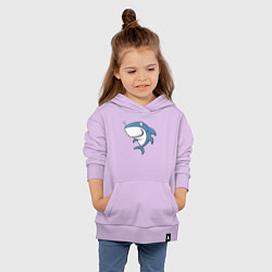 Толстовка детская хлопковая Cute shark, цвет: лаванда — фото 2
